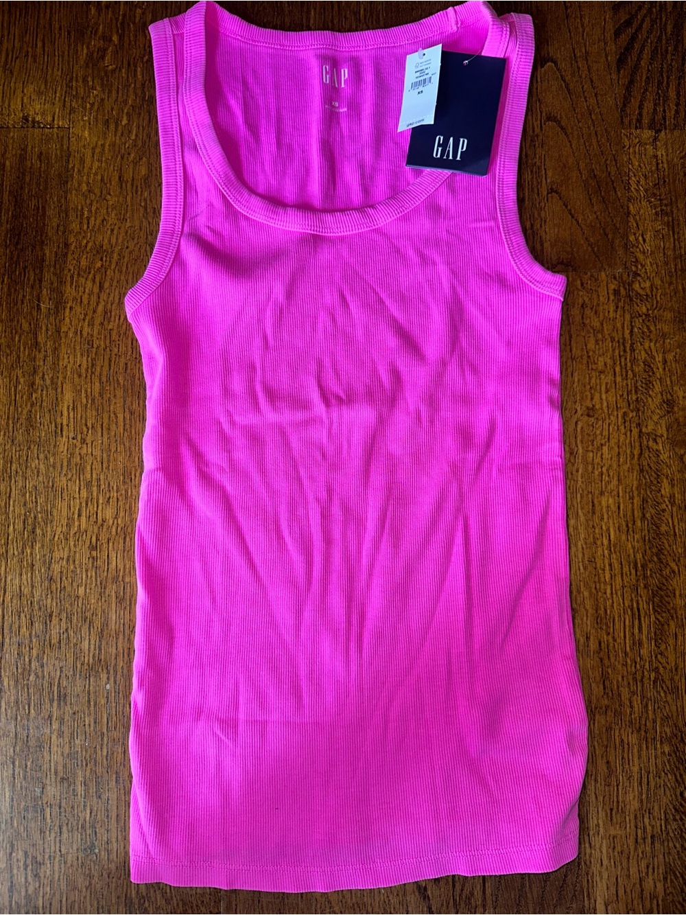 GAP Women’s Bright Pink Ribbed Tank - NWT XS X-SMALL